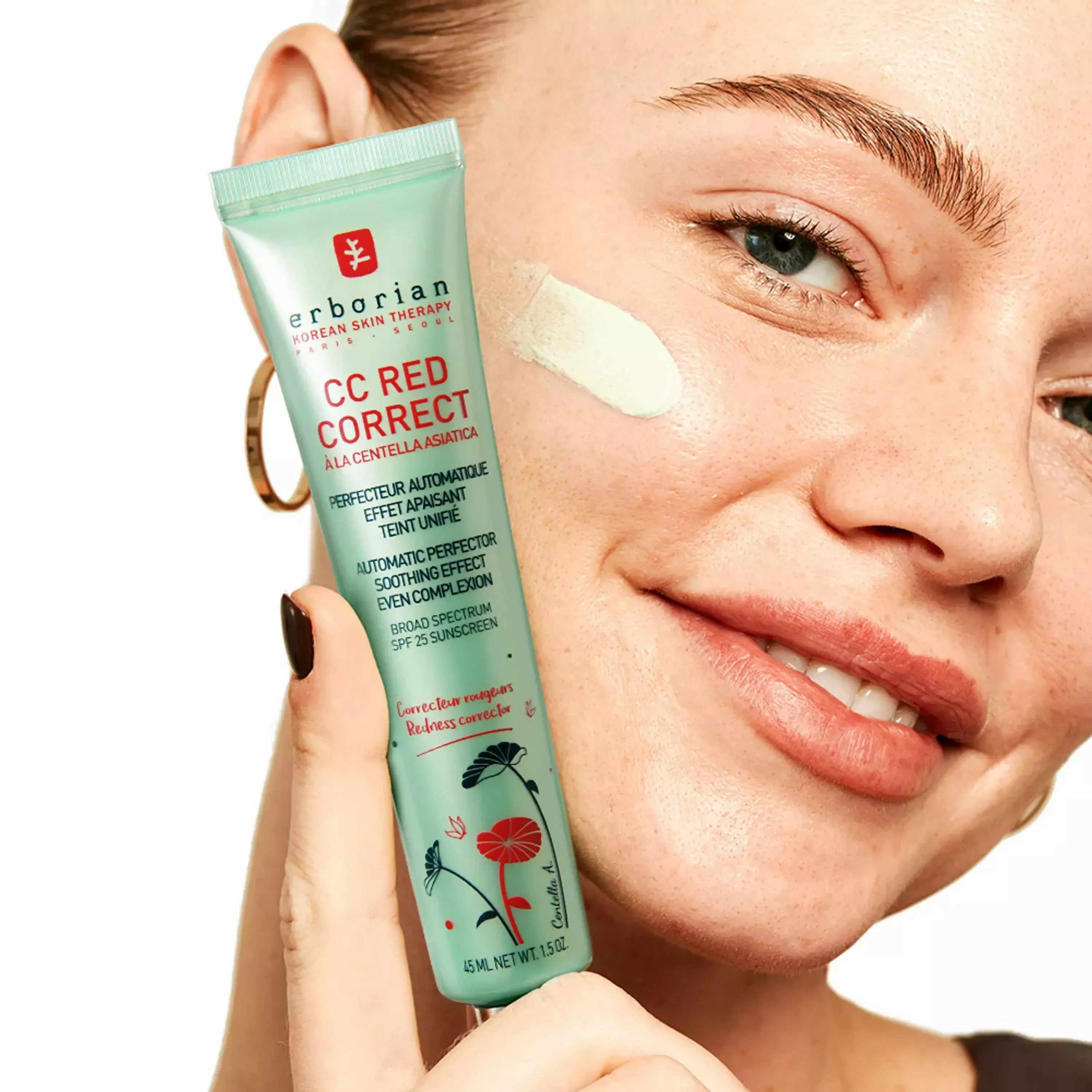 Коригуючий CC крем для обличчя ERBORIAN CC Red Correcting Face Cream, 15 ml