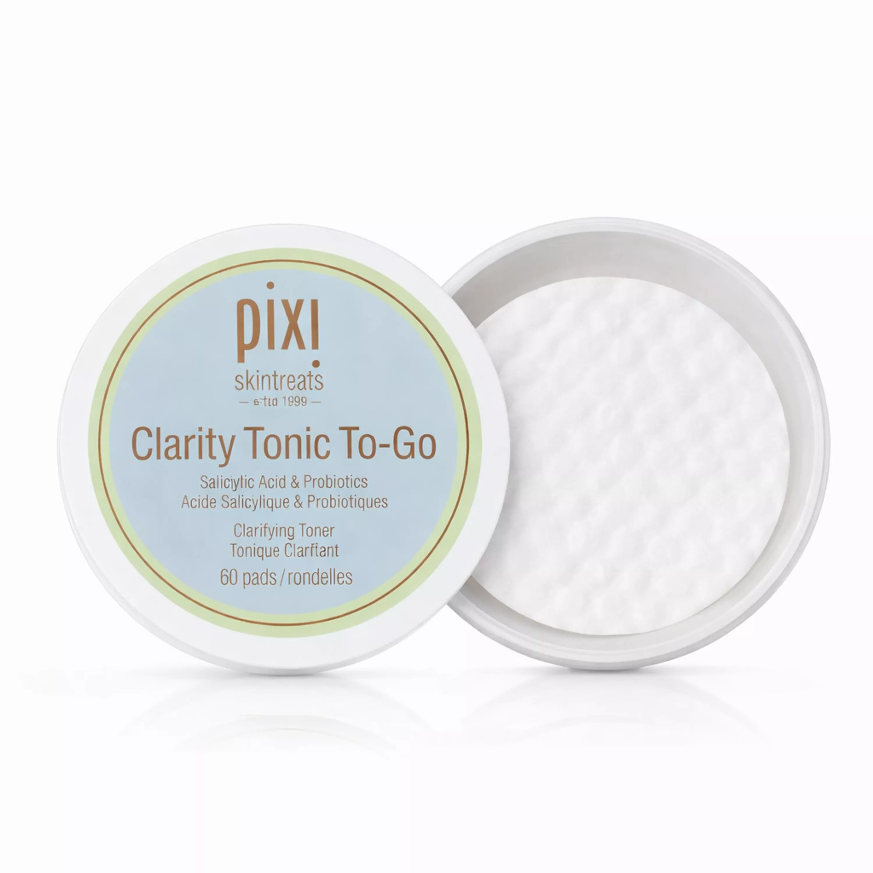 Ексфоліюючі пілінг-диски з АНА/ВНА-кислотами PIXI Clarity Tonic To-Go, 60 шт.