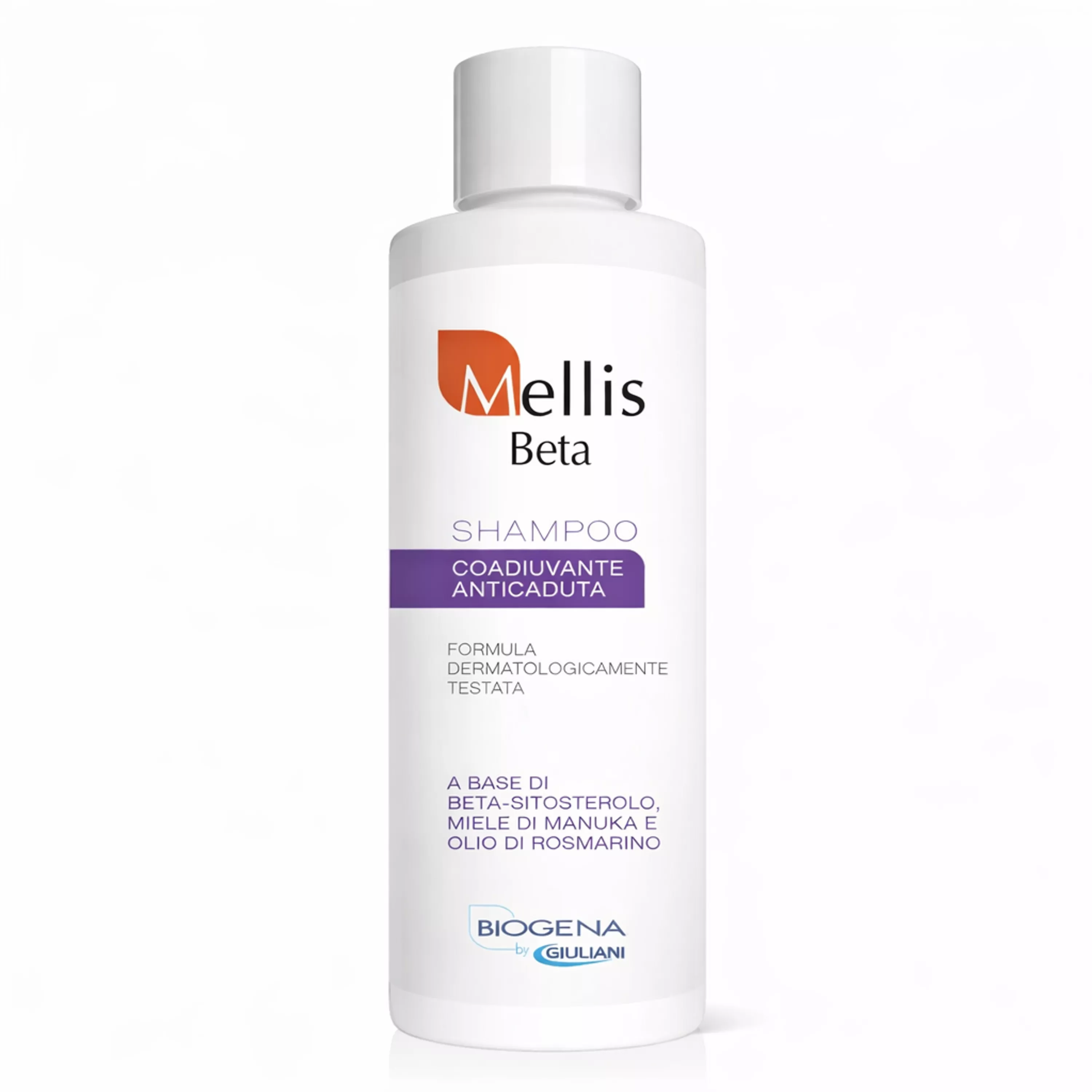 Шампунь проти випадіння волосся для чутливої шкіри голови BIOGENA MELIS BETA SHAMPOO CREAM, 200 ml