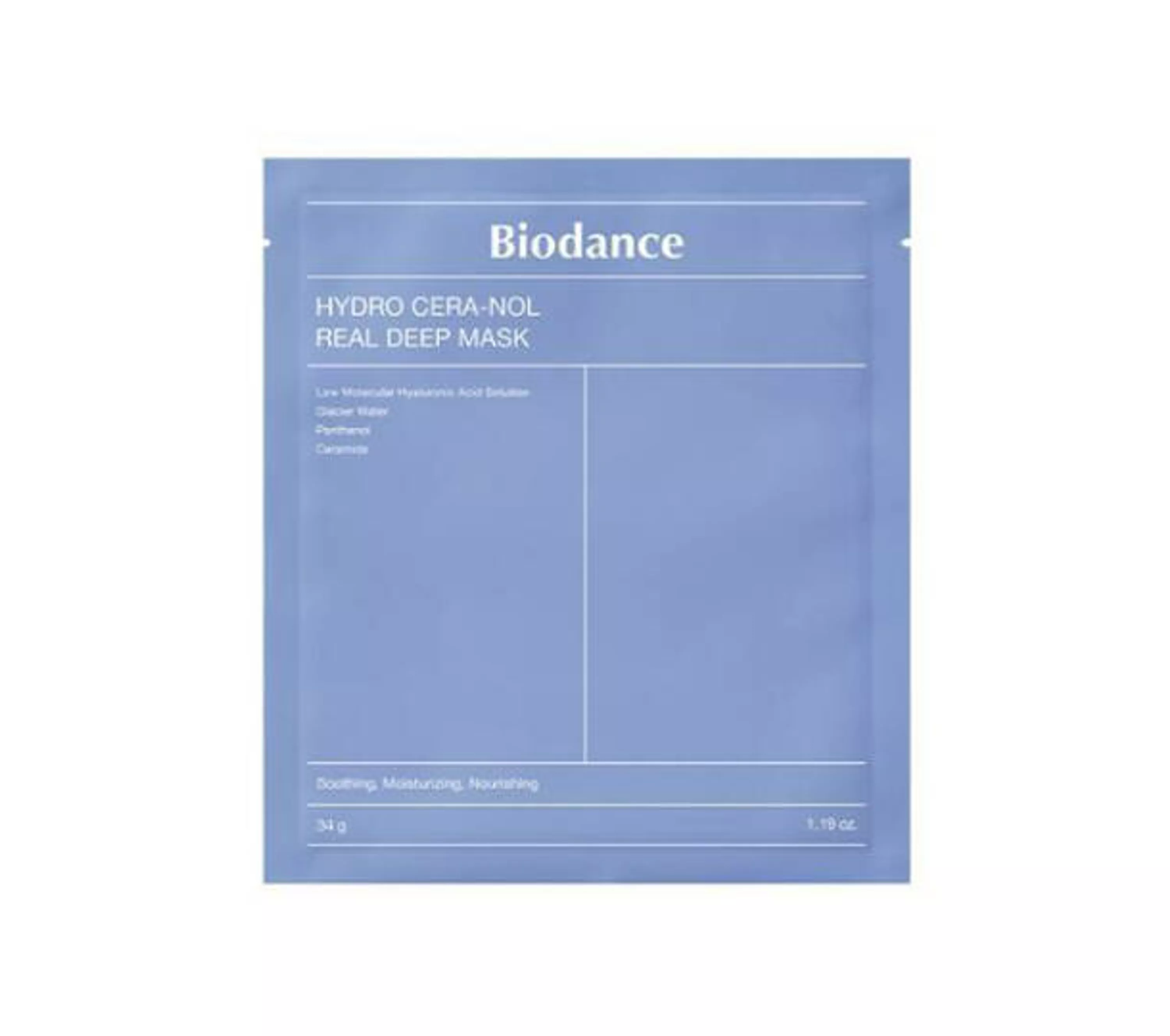 Гідрогелева маска з керамідами та пантенолом Biodance Hydro Cera-Nol Real Deep Sheet Mask 34g (1 шт.)