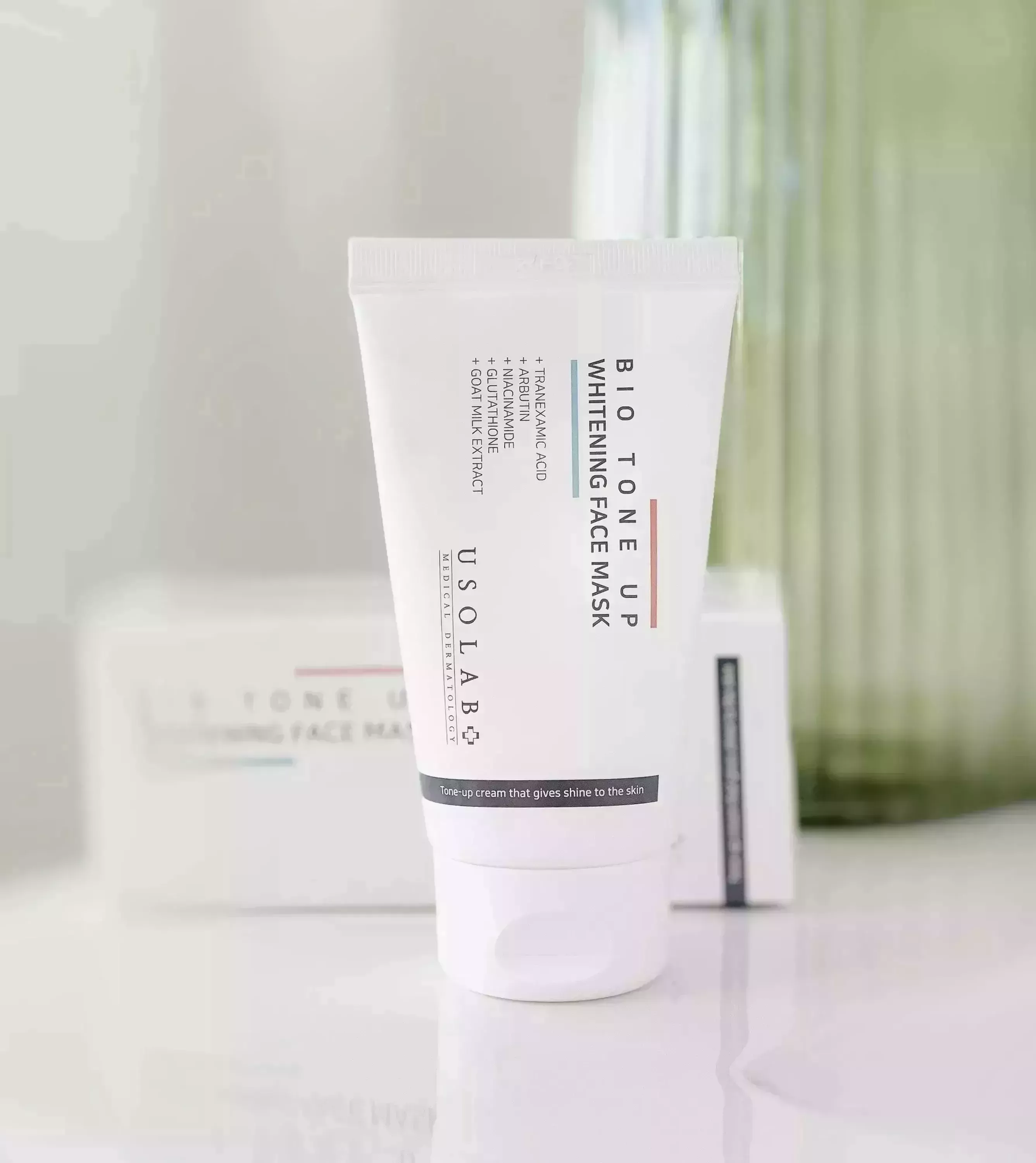 Маска для освітлення шкіри та ефекту миттєвого сяяння Usolab Bio Tone Up Whitening Mask, 50 ml 