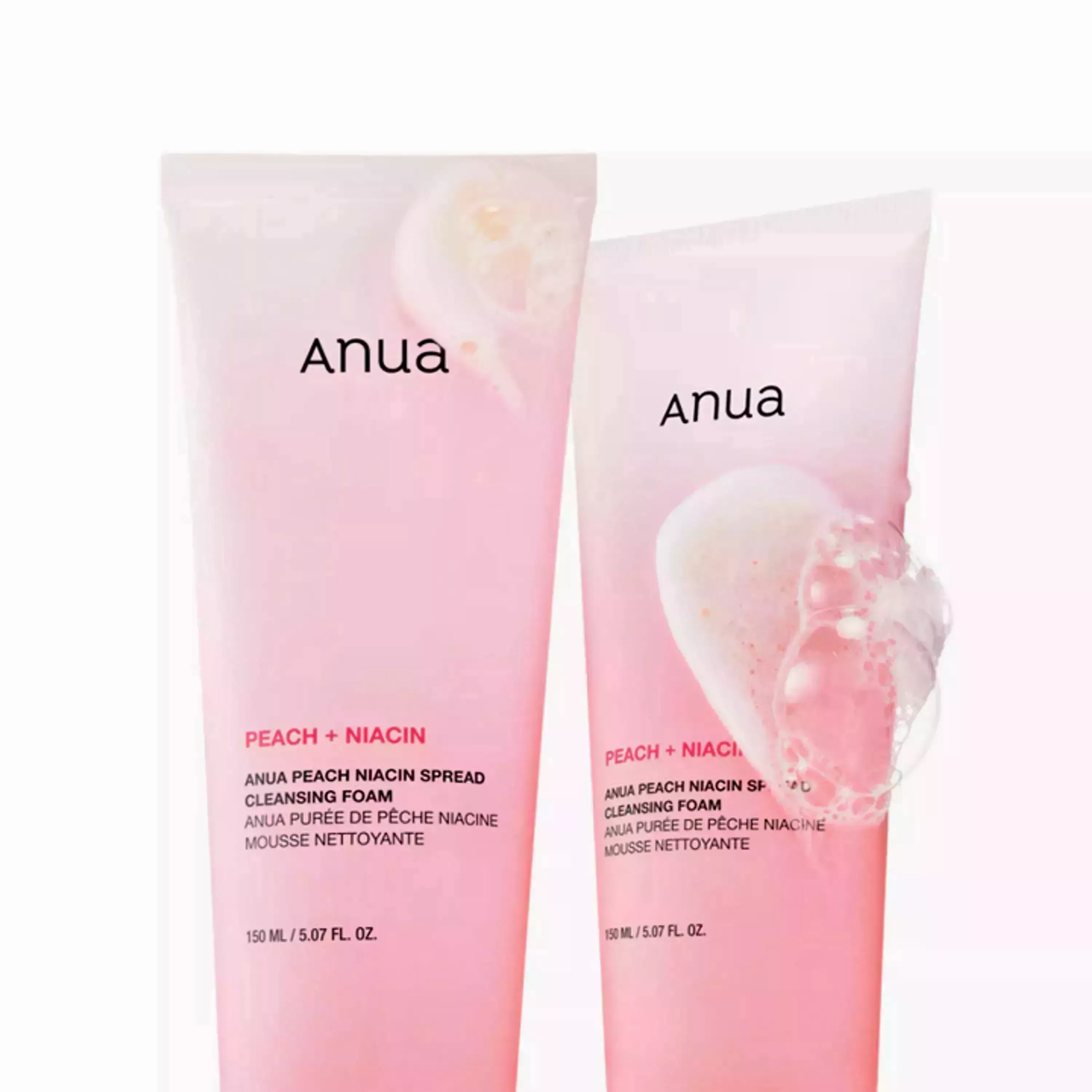 Очищувальна пінка з персиком та ніацинамідом ANUA Peach Niacin Spread Cleansing Foam, 150 мл