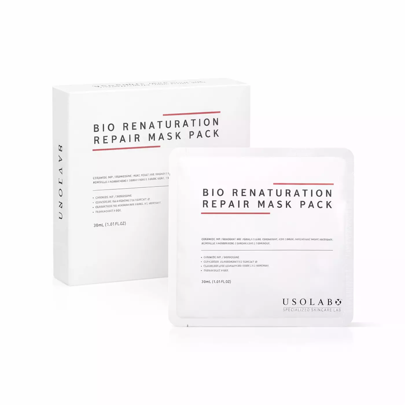 Відновлююча, заспокійлива та омолоджуюча маска Usolab Bio Renaturation Repair Mask, 30 мл