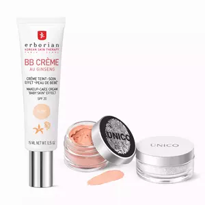 Подарунковий набір «Love Your Skin» (бб Erborian, когсилер та фінішна пудра Unico)