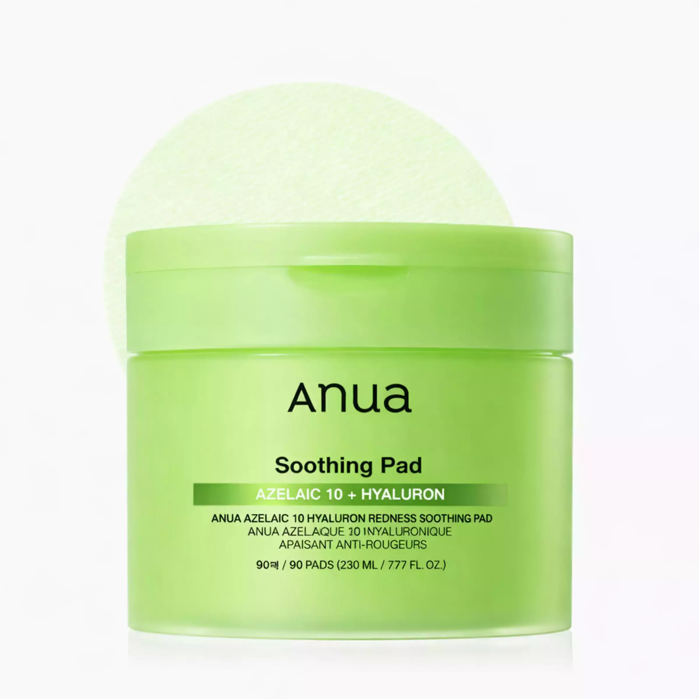 Тонер-пади проти почервонінь з азелаїновою кислотою Anua Azelaic 10 Hyaluron Redness Soothing Pad, 90 шт.