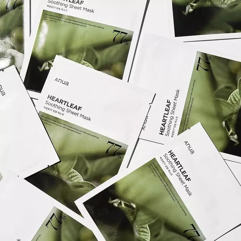 Заспокійлива протизапальна маска з екстрактом хауттюйнії Anua Heartleaf 77 Soothing Mask, 25 мл (1 шт.)