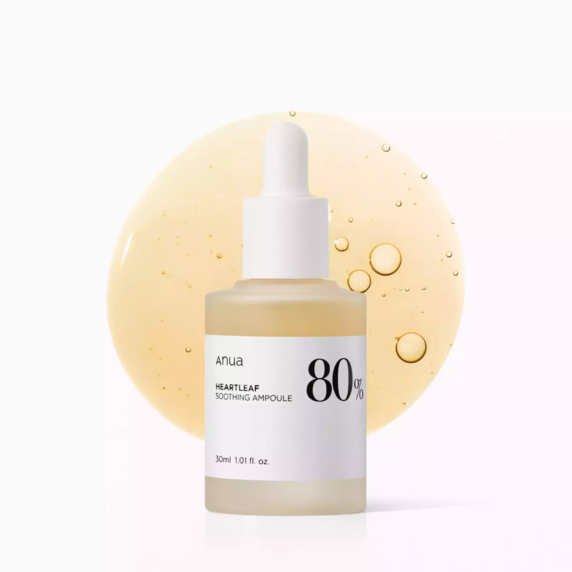 Заспокійлива ампула для обличчя з екстрактом хауютюнії 80% ANUA Heartleaf 80 Moisture Soothing Ampoule, 30 ml 