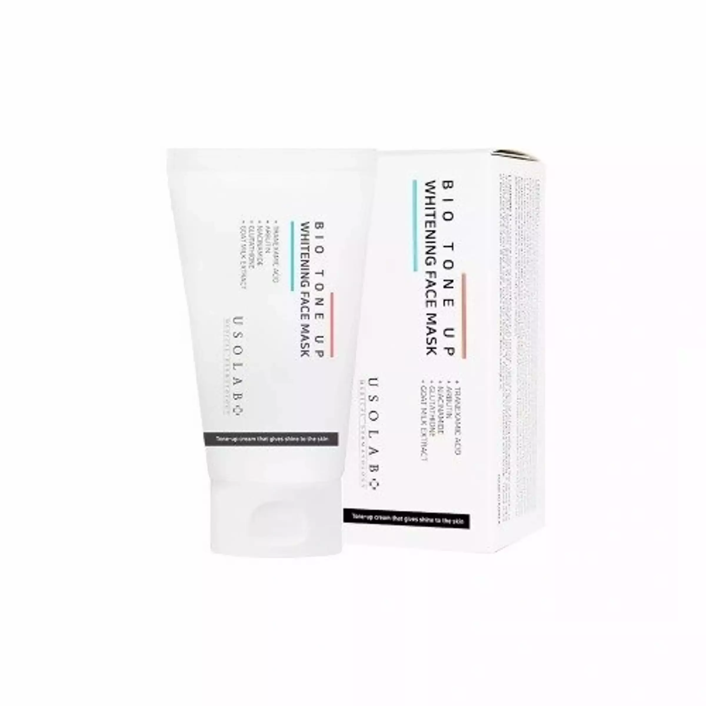 Маска для освітлення шкіри та ефекту миттєвого сяяння Usolab Bio Tone Up Whitening Mask, 50 ml 
