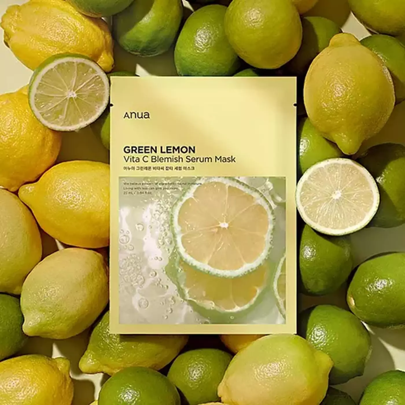 Освітлююча тканинна маска з вітаміном С Anua Green Lemon Vita C Blemish Serum Mask, 25 мл (1 шт.)