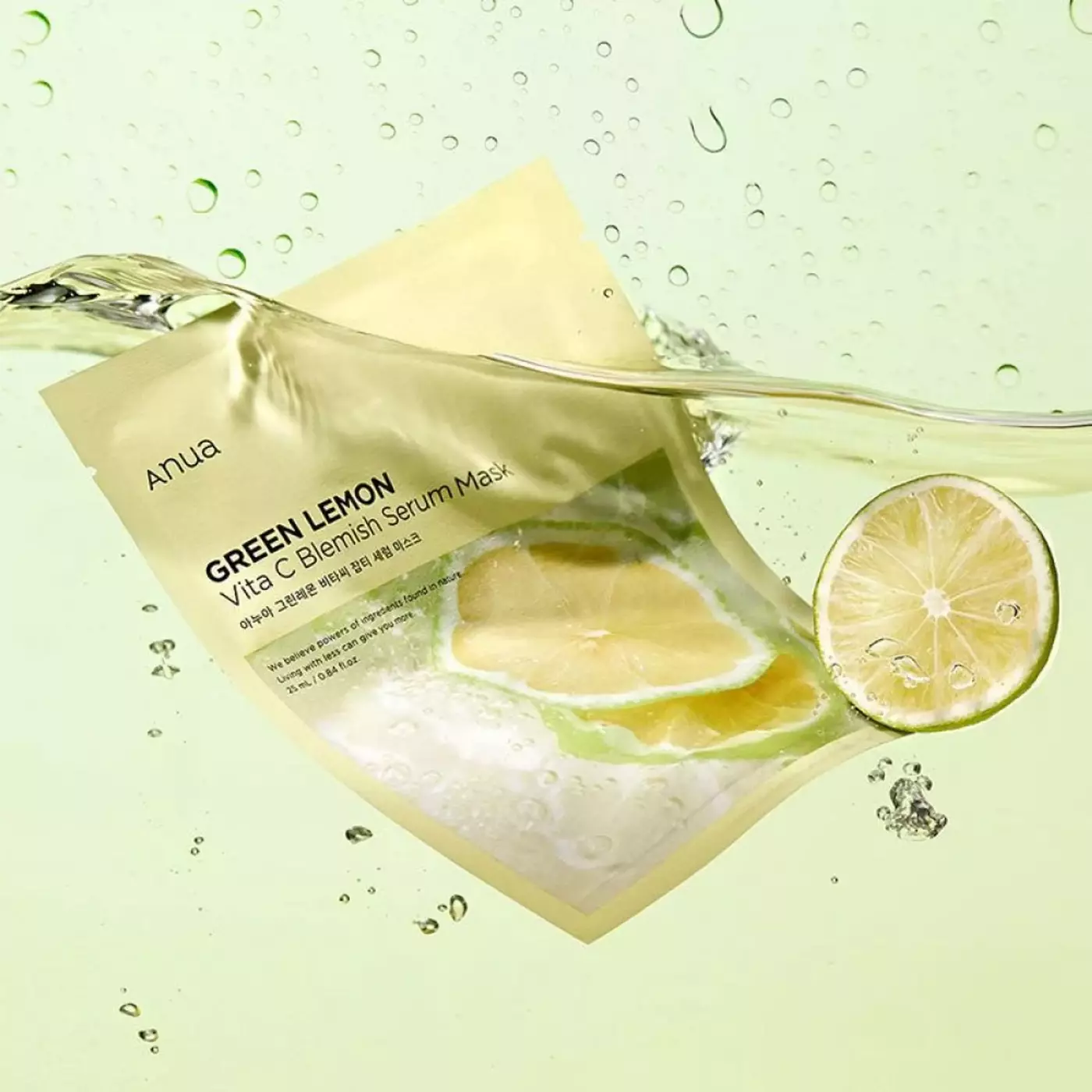 Освітлююча тканинна маска з вітаміном С Anua Green Lemon Vita C Blemish Serum Mask, 25 мл (1 шт.)