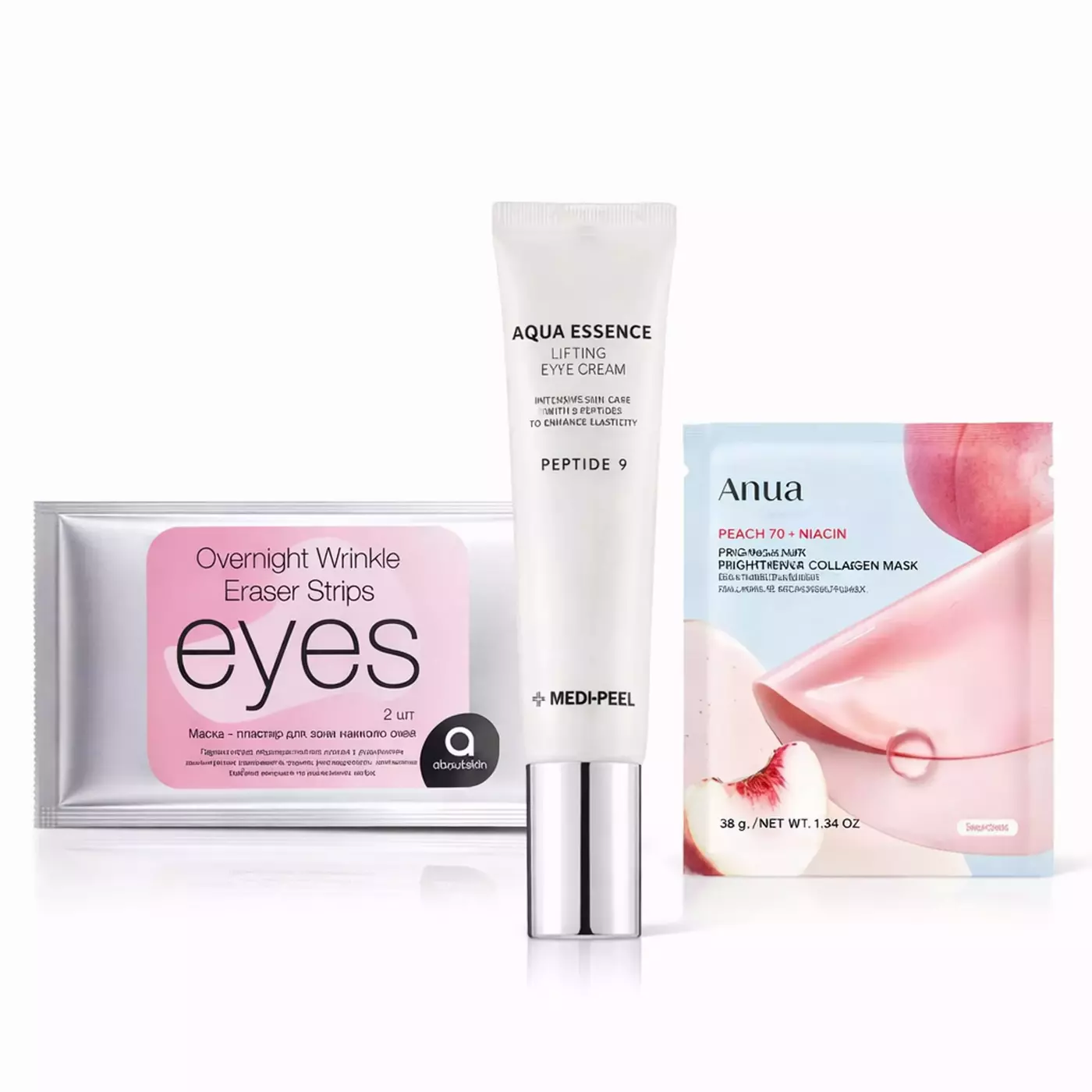 Подарунковий набір для сяйва та молодості шкіри (крем під очі, патчі, гідрогелева маска)