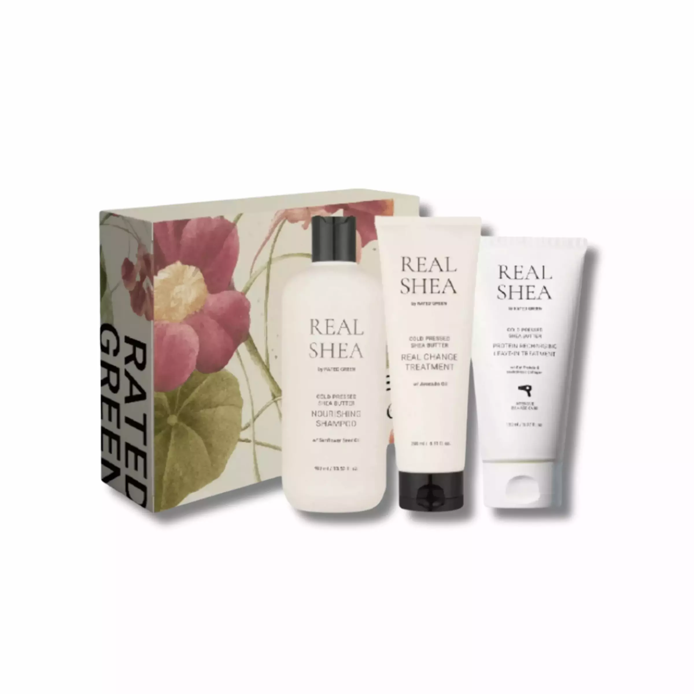 Набір для глибокого очищення та живлення шкіри голови і волосся Rated Green Real Shea Set (3 pics) 