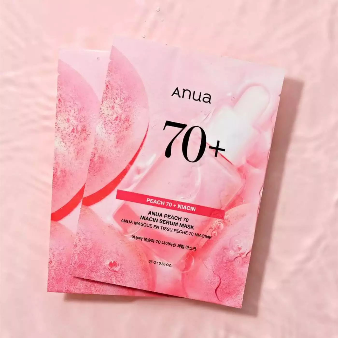Освітлювальна маска з персиком та ніацинамідом Anua Peach 70 Niacin Serum Mask, 25 мл (1 шт.)