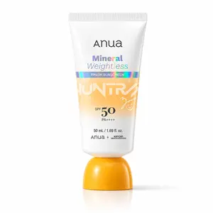 Мінеральний сонцезахисний крем з невагомим фінішем SPF50 ANUA Mineral Weightless Finish Sunscreen, 50 ml 