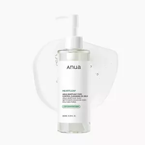 Anua Heartleaf Pore Control Cleansing Oil Mild, 200 ml - некомедогенна гідрофільна олія для чутливої шкіри 