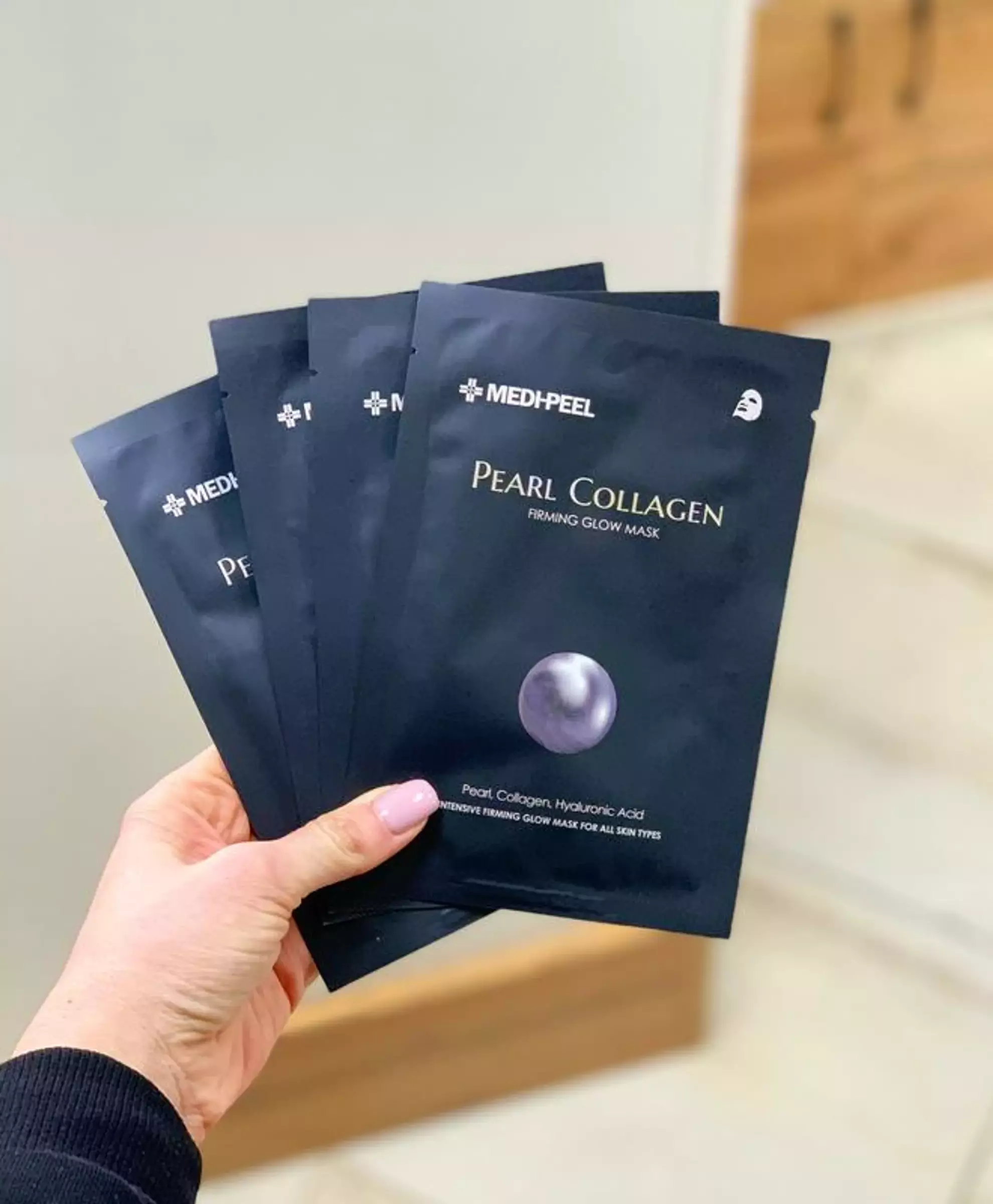 ​Зміцнююча тканинна маска для обличчя Medi-Peel Pearl Collagen Firming Glow Mask, 25 мл