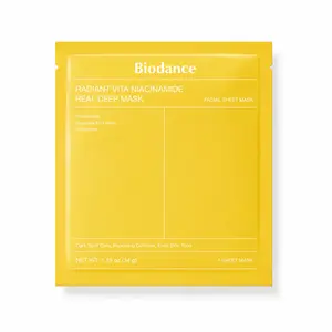 Гідрогелева маска для сяйва обличчя Biodance Radiant Vita Niacinamide Real Deep Mask, 34 г, 1 шт.