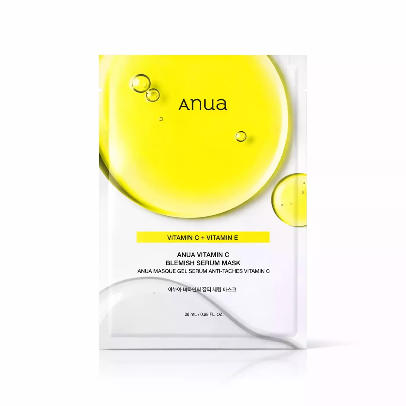 Освітлююча тканинна маска з вітаміном С Anua Green Lemon Vita C Blemish Serum Mask, 25 ml