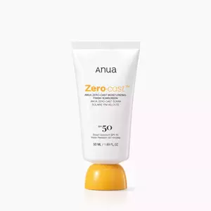 Зволожуючий сонцезахисний крем без білих слідів ANUA Zero-cast Moisturizing Finish Sunscreen, 50 ml 