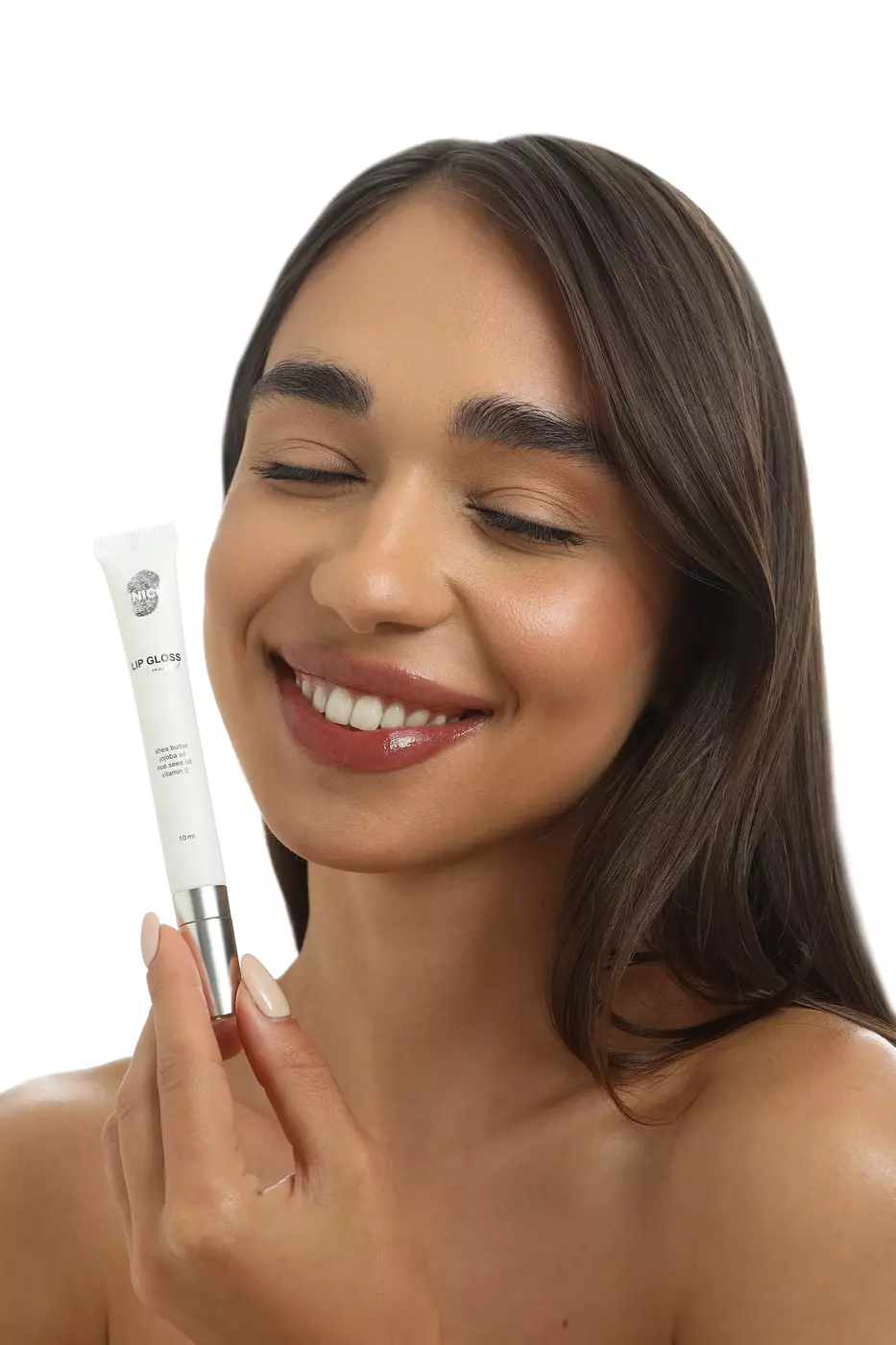 Блиск для губ з ментолом UNICO LIP GLOSS with menthol BROWNIE, 12 ml