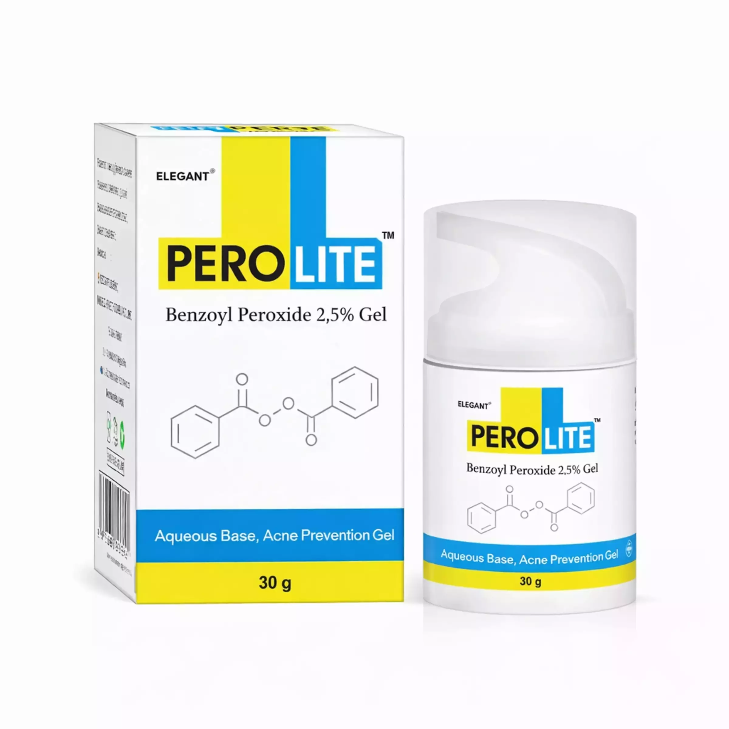 Крем від запалень та вугрів PEROLITE 2,5% BENZOYL PEROXIDE GEL CREAM, 30 мл