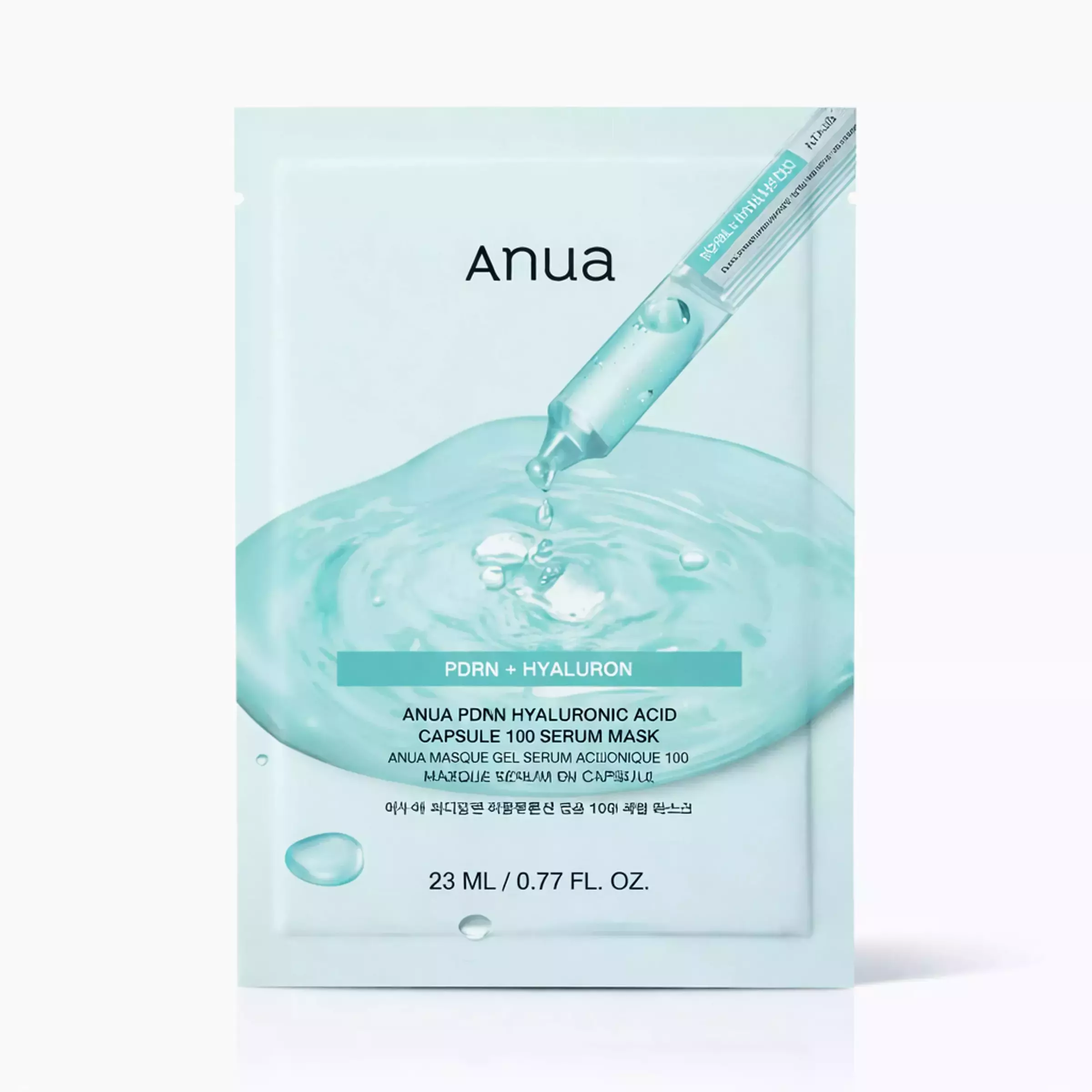 Зволожуюча тканинна маска з PDRN та гіалуроновою кислотою ANUA PDRN Hyaluronic Acid Capsule 100 Serum Mask, 23 ml