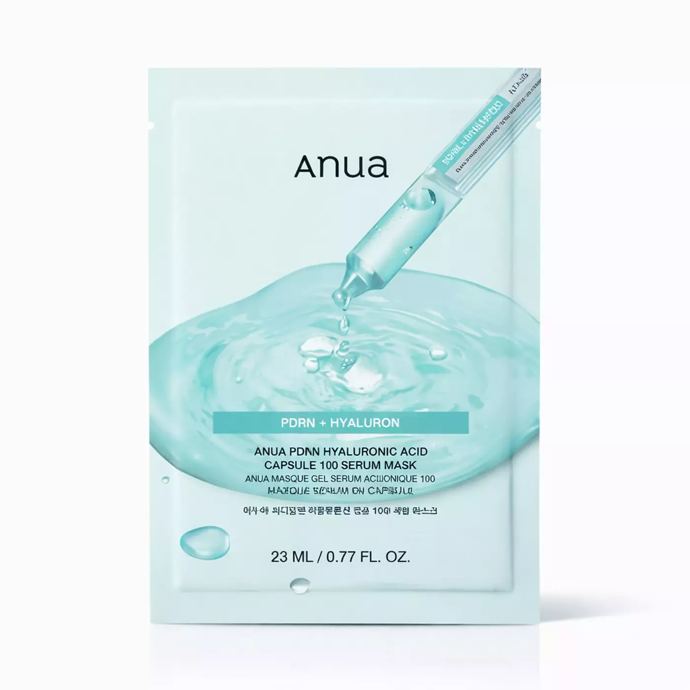 Зволожуюча тканинна маска з PDRN та гіалуроновою кислотою ANUA PDRN Hyaluronic Acid Capsule 100 Serum Mask, 23 ml
