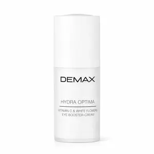Зволожуючий крем-філер під очі з вітаміном С DEMAX HYDRA OPTIMA VITAL EYE BOOSTER CREAM C & WHITE FLOWERS, 15 ml