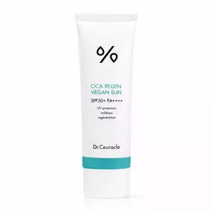 Сонцезахисний веганський крем з центелою азіатською DR.CEURACLE CICA REGEN VEGAN SUN SPF 50+/PA++++, 50 мл