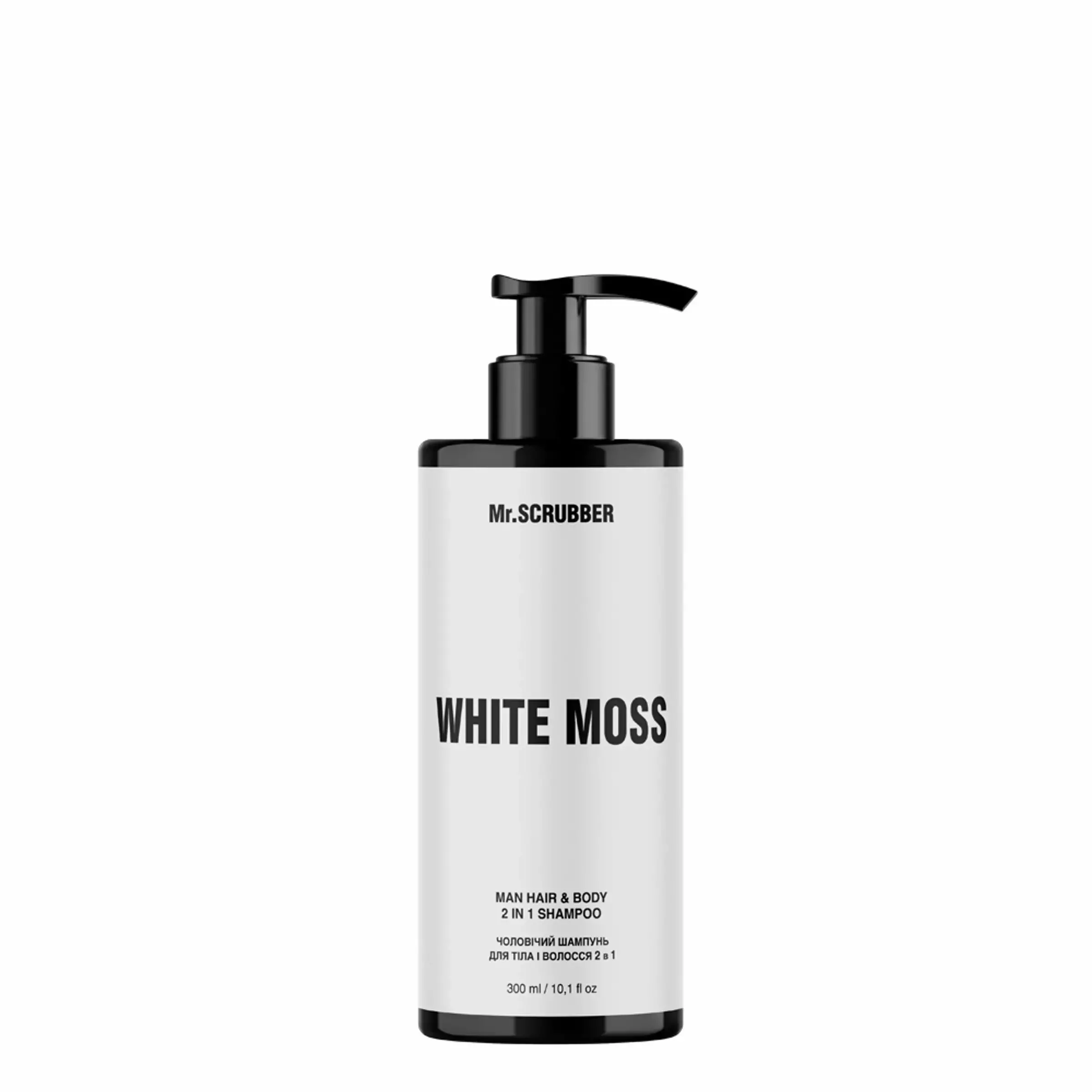 Чоловічий шампунь для тіла і волосся 2-в-1 Mr.SCRUBBER White Moss, 300 ml