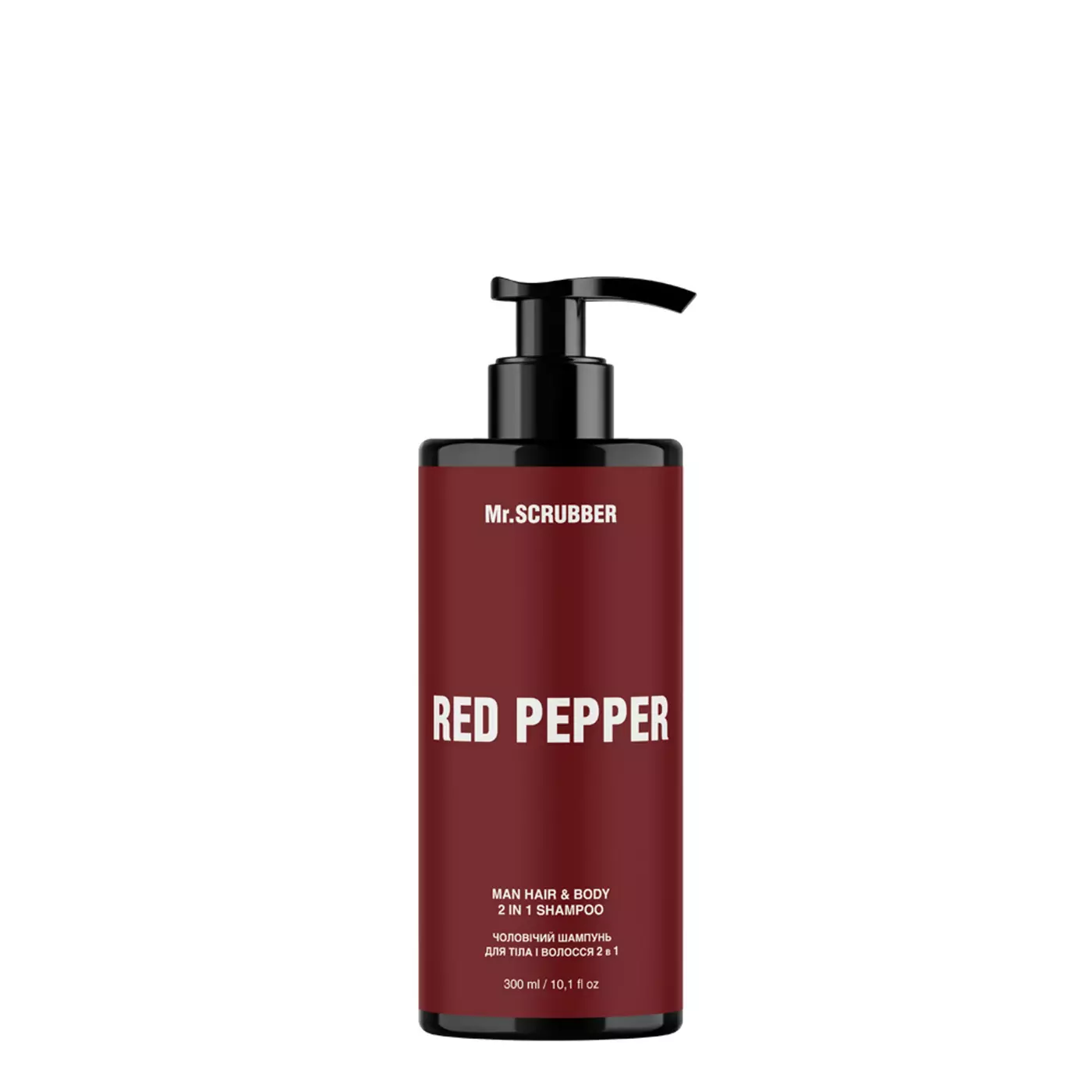 Чоловічий шампунь для тіла і волосся 2-в-1 Mr.SCRUBBER Red Pepper, 300 ml