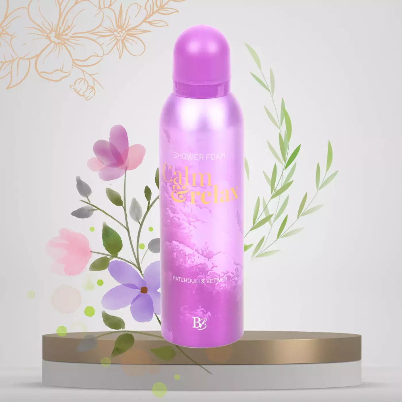 Гель-піна для душу з ароматом пачулі та ветіверу Body Benefits Calm & Relax Shower Foam Patchouli & Vetiver, 200 ml