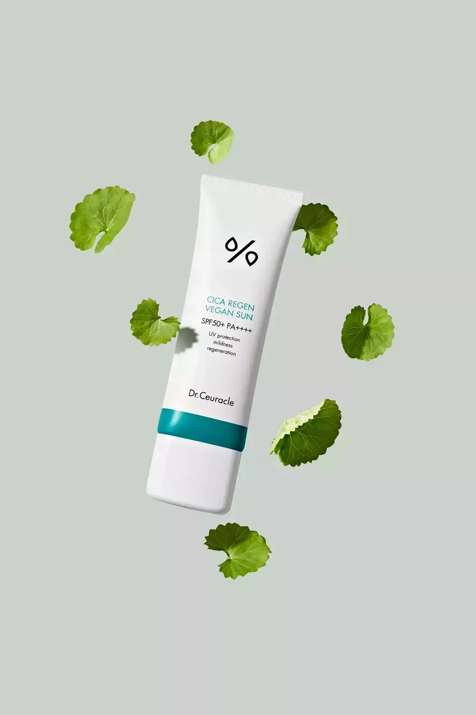 Сонцезахисний веганський крем з центелою азіатською DR.CEURACLE CICA REGEN VEGAN SUN SPF 50+/PA++++, 50 мл