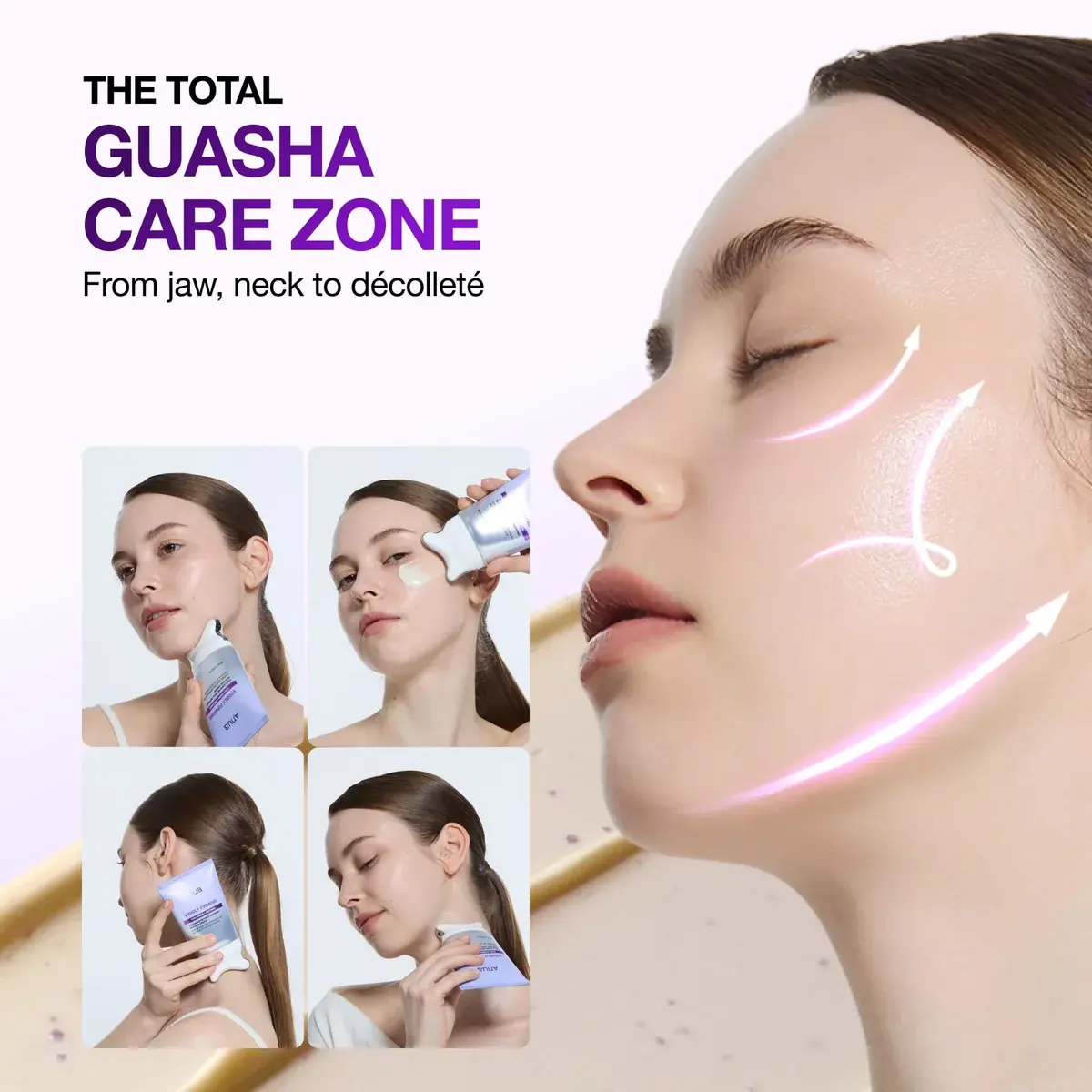 Антивіковий крем-масажер для шиї та декольте з колагеном і ретинолом Anua Collagen Retinol Refining Gua Sha Cream, 80 мл 
