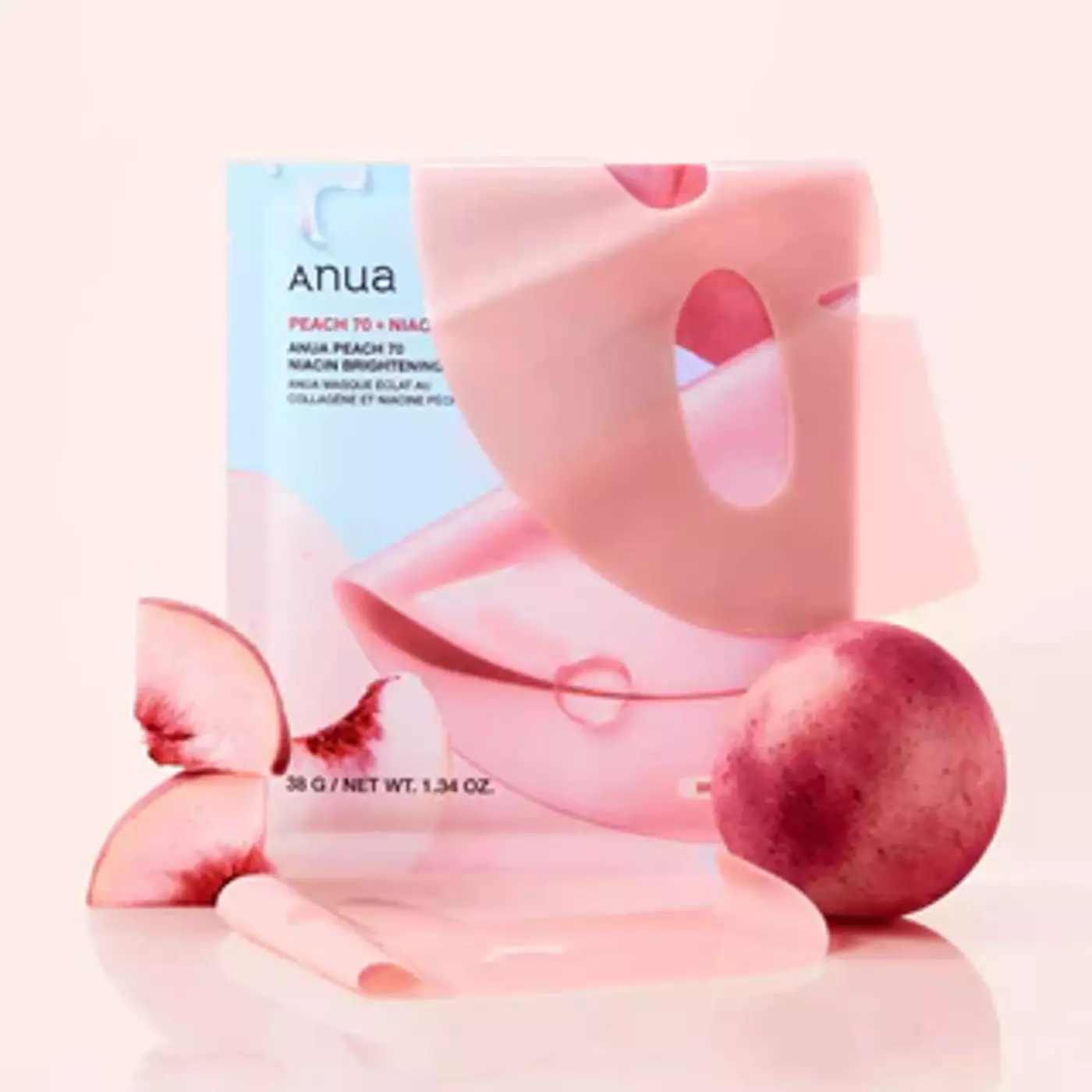 Колагенова маска з персиком та ніацинамідом ANUA Peach 70 Niacin Brightening Collagen Mask, 34 g