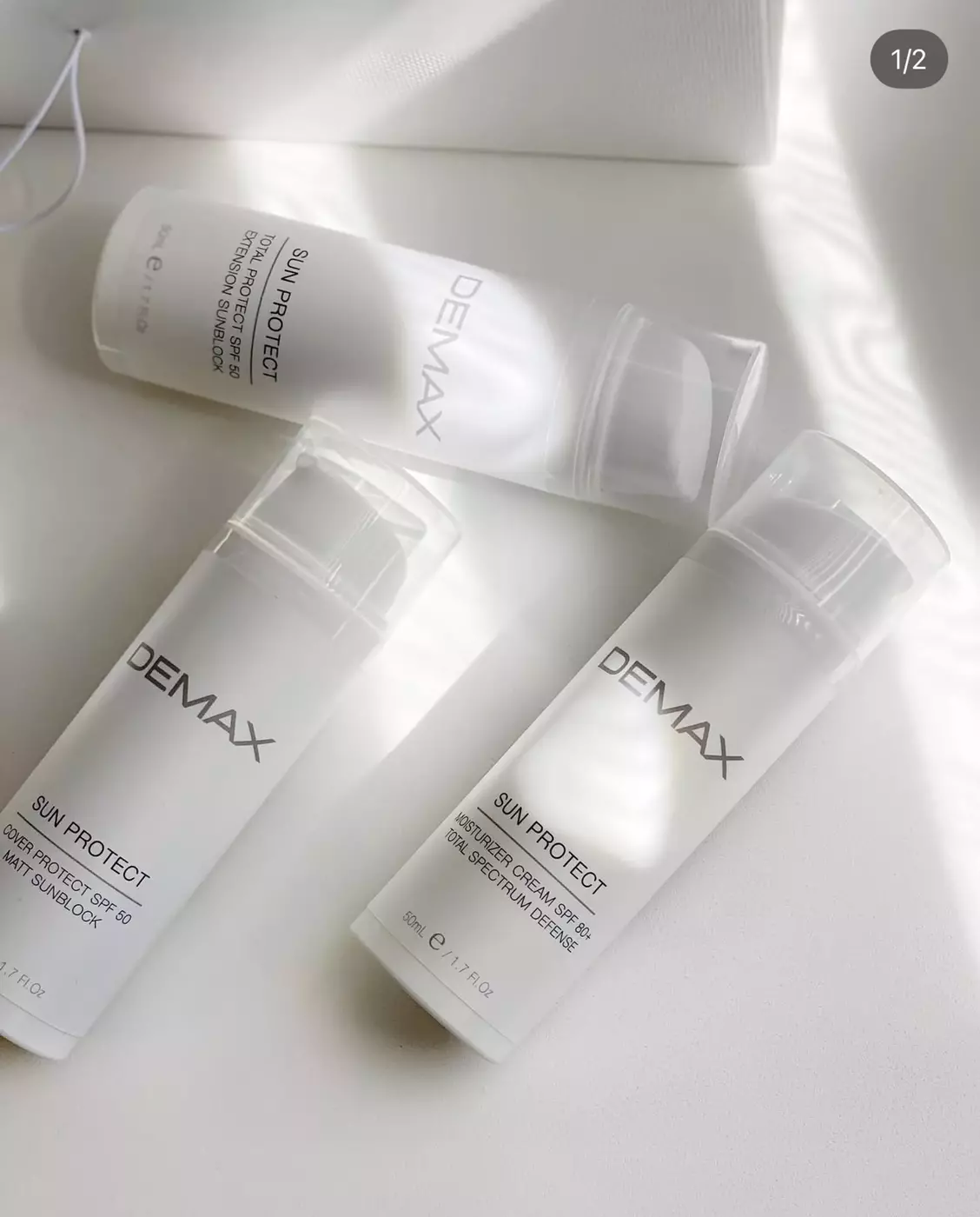 Захисний професійний сонцезахист DEMAX Sun Protect Total Protect SPF50 Extension Sunblock, 50 мл 