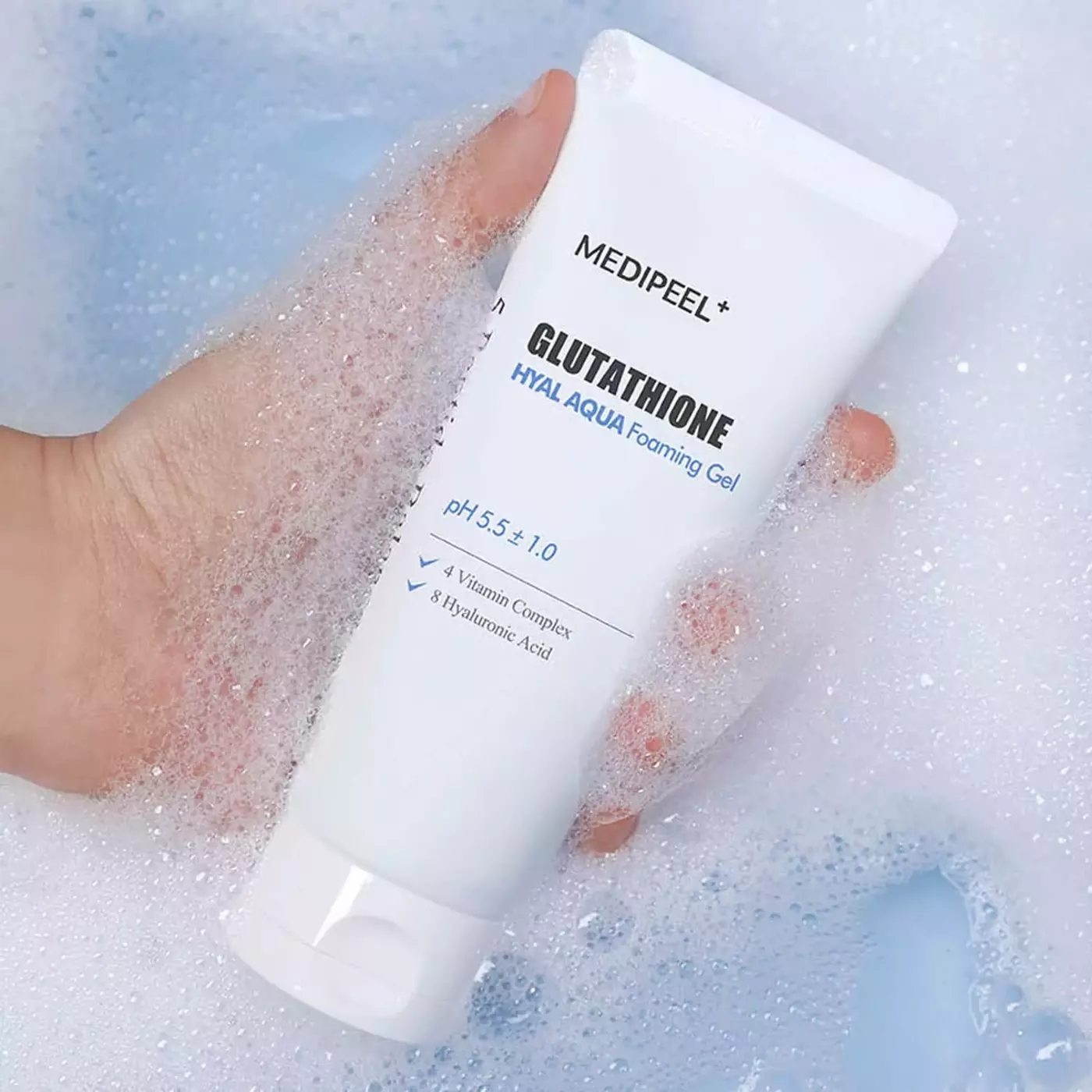 Гель для вмивання зволожувальний Medi-Peel Glutathione Hyal Aqua Foaming Gel Cleanser, 150 ml