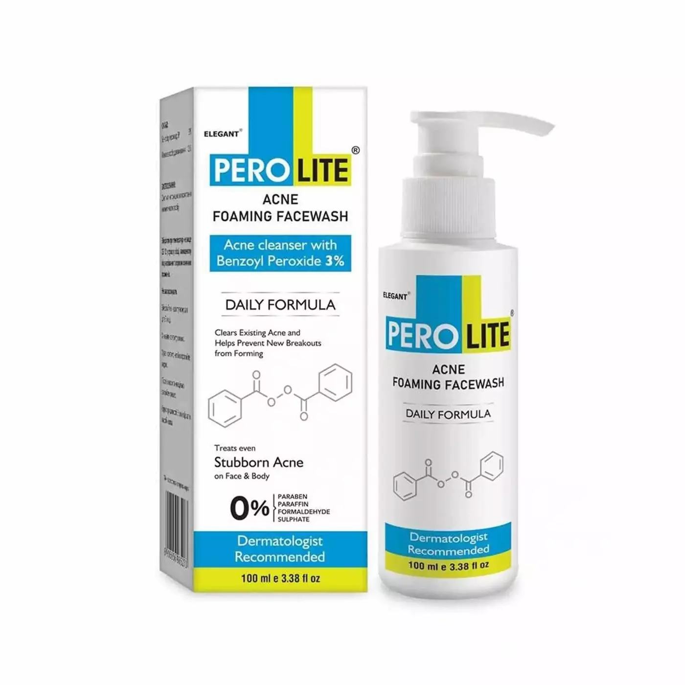 Засіб для очищення шкіри з бензоїл пероксидом 3% Perolite Acne Cleanser with Benzoyl Peroxide 3%, 100 мл 
