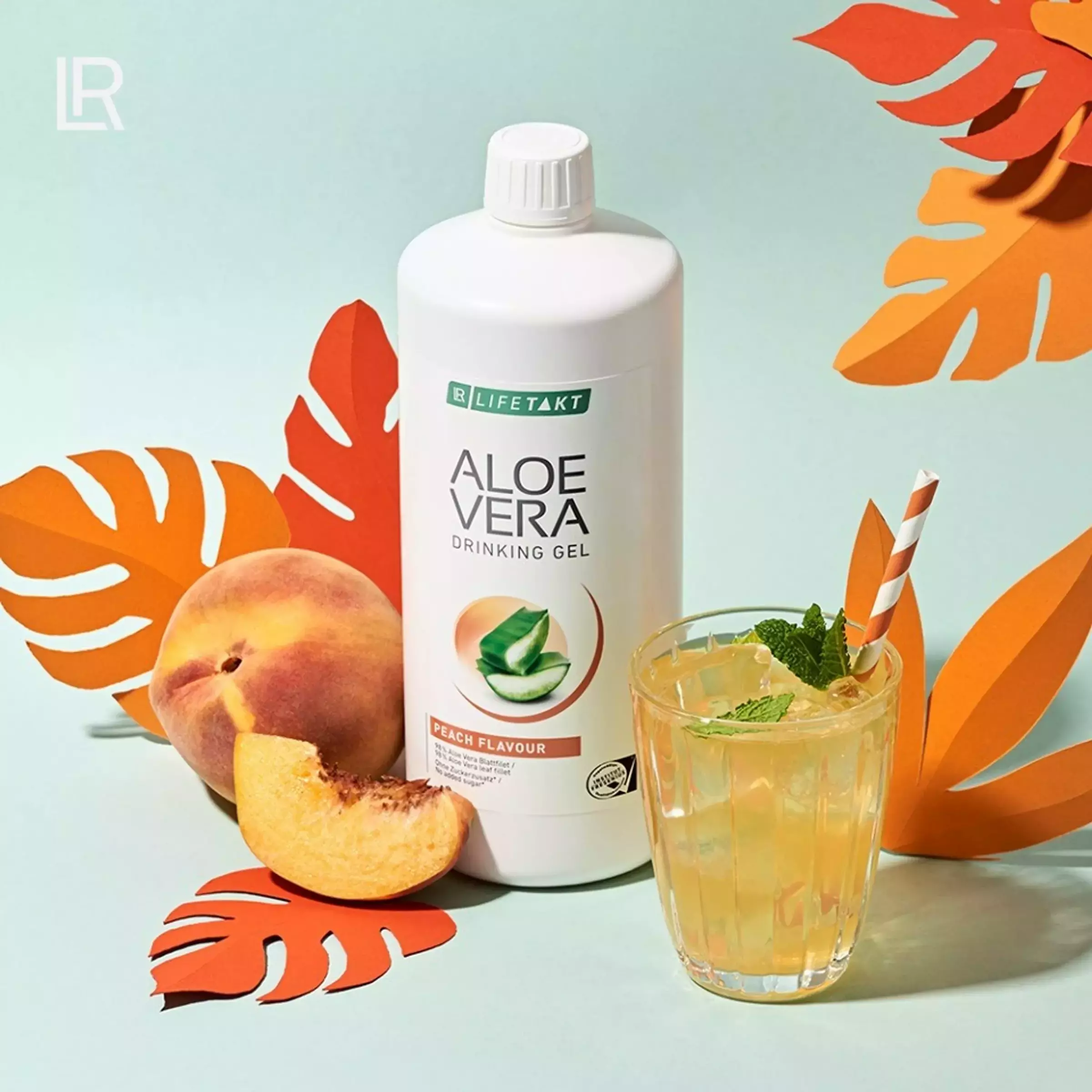 Питний гель Алое вера зі смаком персика LR Health and Beauty Aloe Vera Drinking Gel Peach Flavour, 1000 ml