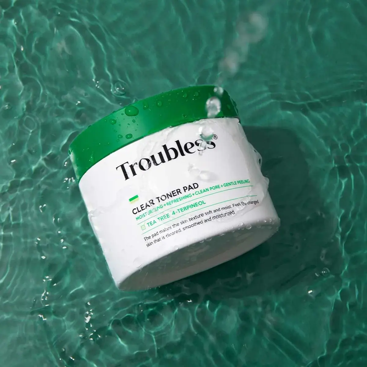 Очищувальні тонер-пади для відлущування та заспокоєння шкіри Troubless Clear Toner Pad, 60 штук 
