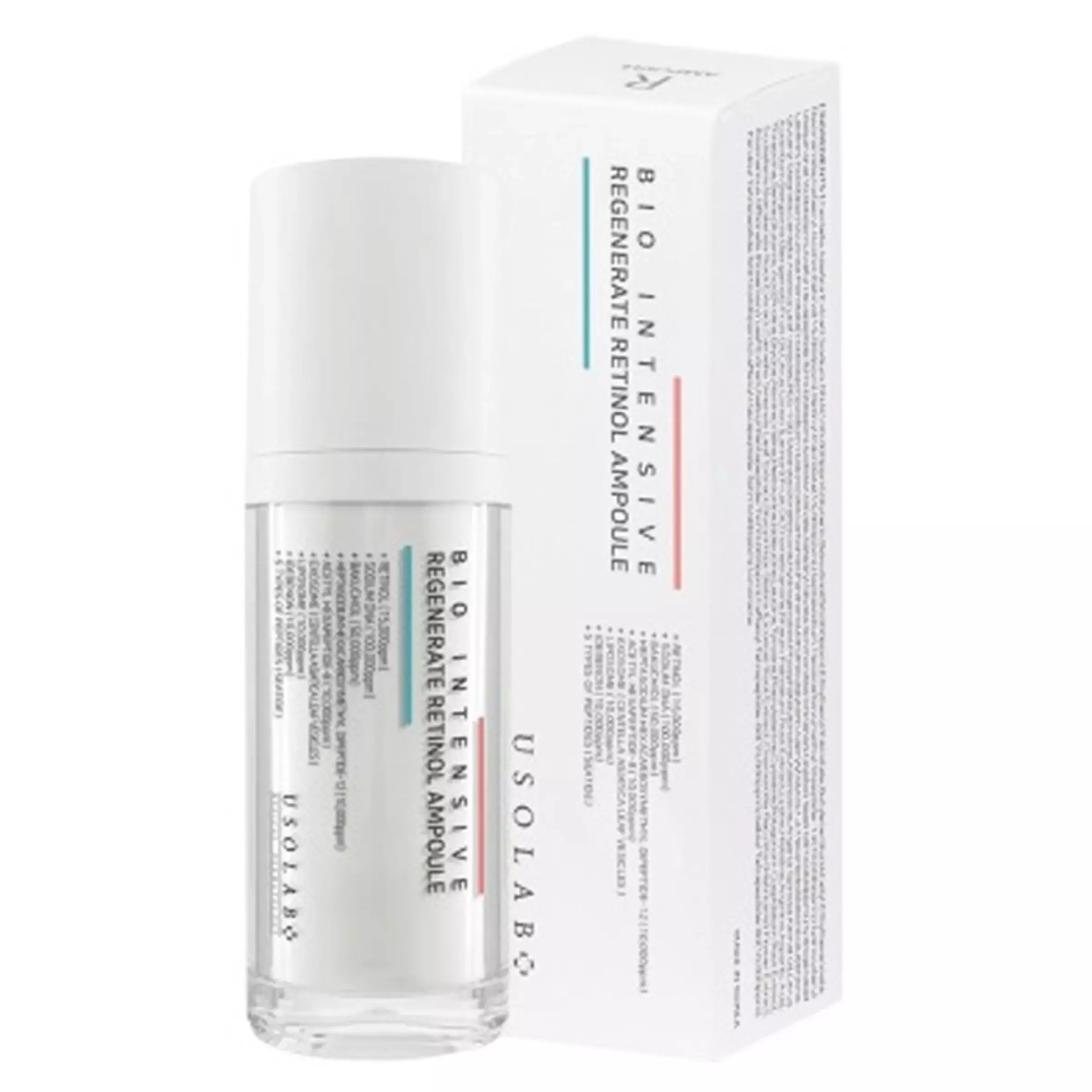 Інтенсивна регенеруюча сироватка з ретинолом USOLAB Bio Intensive Regenerate Retinol Ampoule, 30 мл